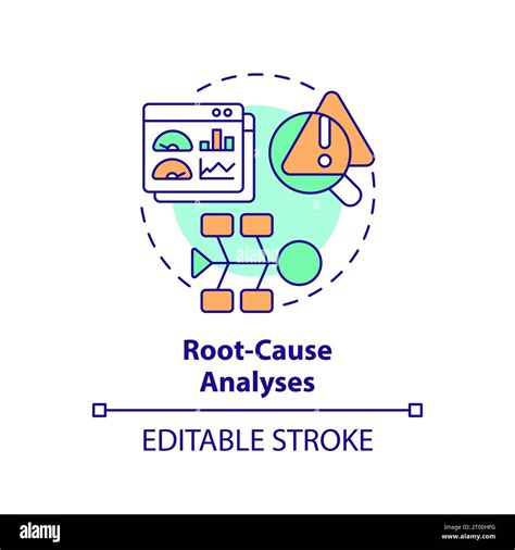 2d Colorful Thin Linear Icon Root Cause Analysis Concept Stock Vector Image And Art Alamy