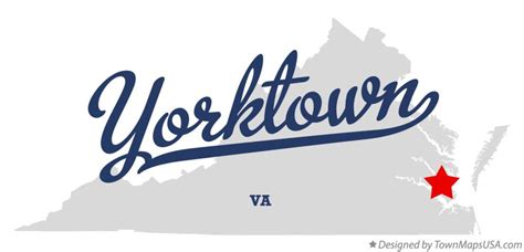 Map of Yorktown, VA, Virginia