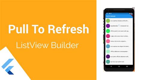 Flutter Pull To Refresh Refresh Listview Builder Tutorial Youtube