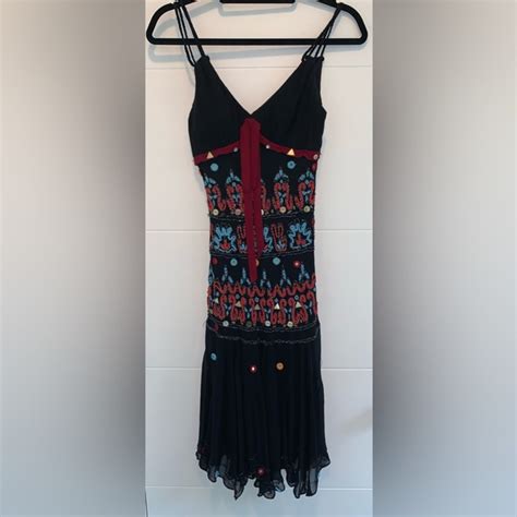 Sue Wong Dresses Sue Wong Nocturne Silk Black Beaded Slip Dress Y K