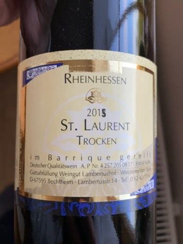 Lambertushof St Laurent Trocken Vivino Australia