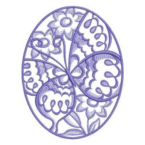 Fancy Butterfly Oval Machine Embroidery Design Embroidery Library At