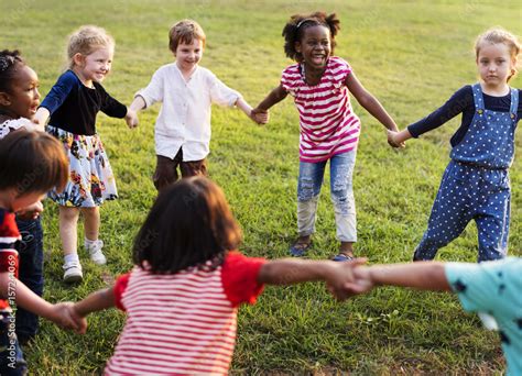 Children Holding Hands In A Circle