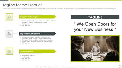 Tagline For The Product Powerpoint Templates Slides And Graphics