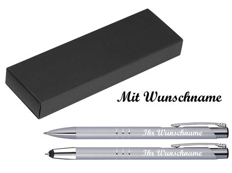 Livepac Office Schreibset Mit Namensgravur Touchpen Kugelschreiber