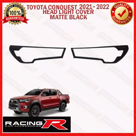 Toyota Hilux Conquest 2021 To 2023 TRD Head Light Cover Garnish Matte