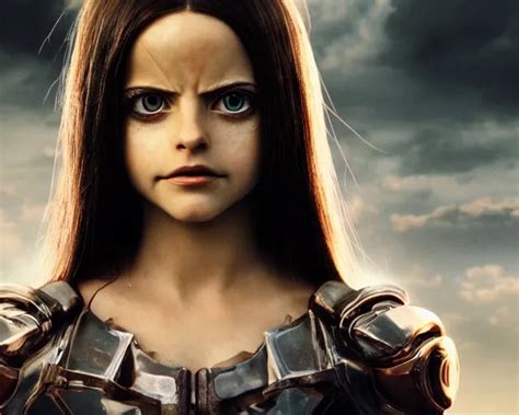 Film Still Of Mena Suvari As Battle Angel Alita Stable Diffusion