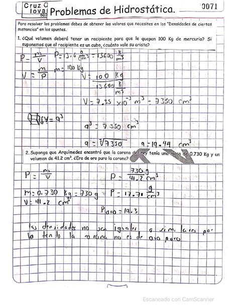 Solution Ejercicios De Hidrost Tica Studypool