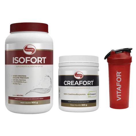 Kit Whey Isofort G E Creatina Creapure G Vitaforvitaformuscle