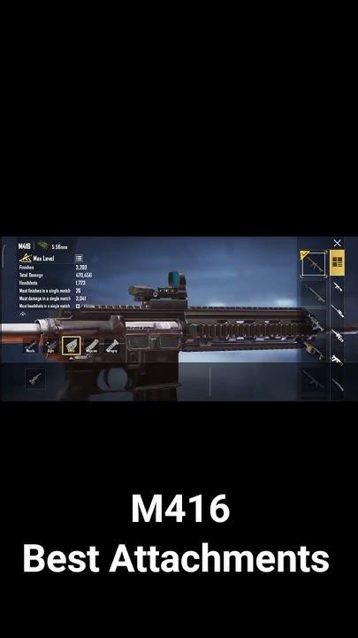 Best Attachments M416 Shorts Bgmi Pubg Battlegrounds Mobile India