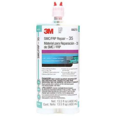 3m 08273 Fiberglass Repair Adhesive 13 5 Oz Dual Cartridge Green Urethane Base