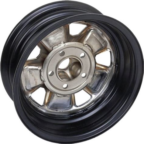 Ford Mustang Wheel - Styled Steel - Black Powder Coated RimWith Chrome ...