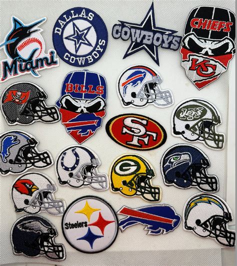 NFL Team Logo Patches All Teams, Number Patches, Mix and Match – Contino