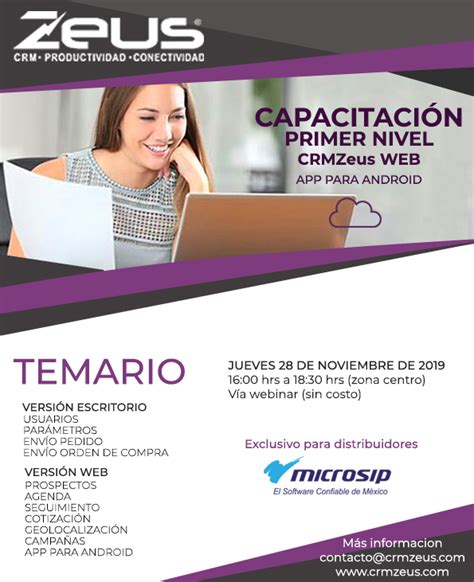 Crmzeus Flyer Microsip Segunda Capacitaci N