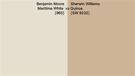 Benjamin Moore Maritime White 963 Vs Sherwin Williams Quinoa Sw 9102