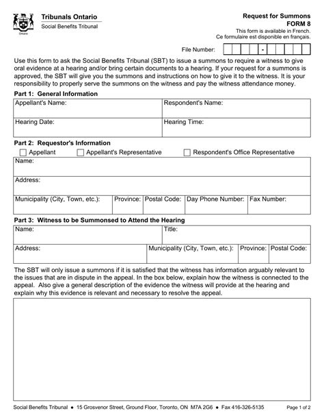 Form 8 Fill Out Sign Online And Download Fillable Pdf Ontario Canada Templateroller