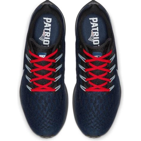 Nike New England Patriots Navy/Gray Air Zoom Pegasus 36 Running Shoes ...