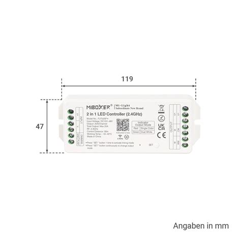 MiBoxer LED Controller 2 In 1 Einfarbig Dual White 12 24V 20A