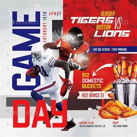 Game Day Football Flyer Template Game Day