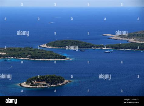 Paklinski Islands View From Napoleon Fortress In Hvar Island Croatia