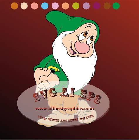 Bashful Seven Dwarfs Svg Ai Eps Seven Dwarfs Snow White Seven Dwarfs