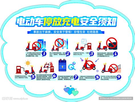 电动车停放充电安全须知设计图海报设计广告设计设计图库昵图网