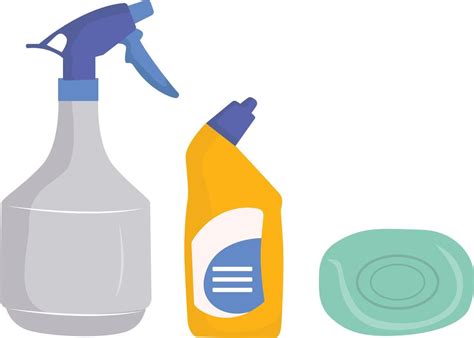 Cleaning supplies ,illustration, vector on white background. 13519715 ...