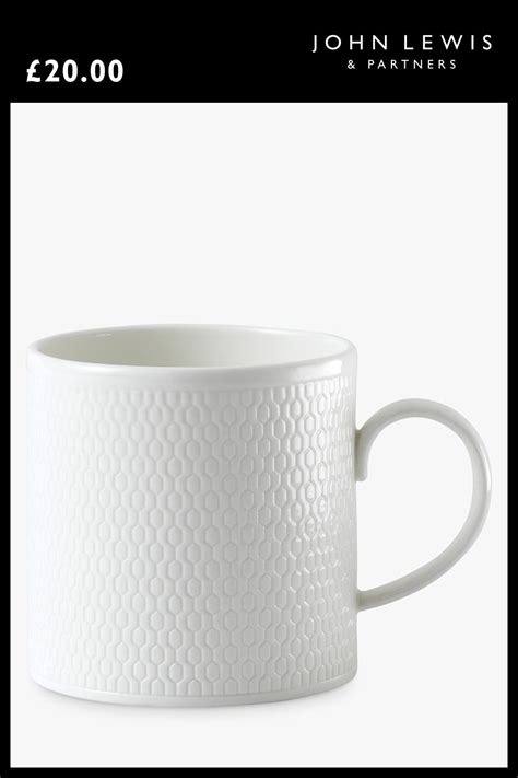 Wedgwood Gio Bone China Mug, 300ml, White | China mugs, Mugs, Bone china