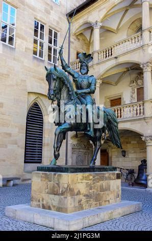 Stuttgart Baden Württemberg Germany Equestrian statue of Eberhard