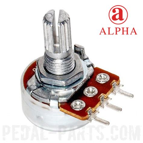 W K Alpha W Taper Potentiometer With Center Detent Pedal Parts