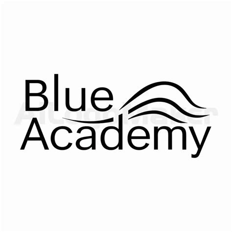 LOGO Design For Blue Academy Clear Waves Symbolizing Progress and ...