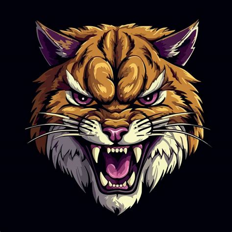 Majestic wildcat mascot logo vector illustration with isolated background 27269485 Vector Art at ...