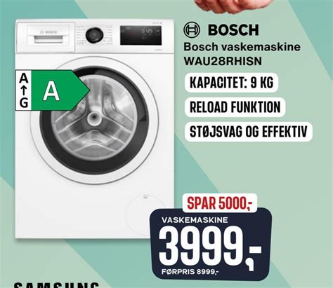 Bosch Vaskemaskine Wau Rhisn Tilbud Hos Skousen