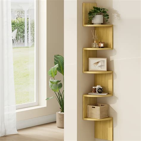 Vasagle Corner Shelf Wall Mount Tier Floating Corner Bookshelf