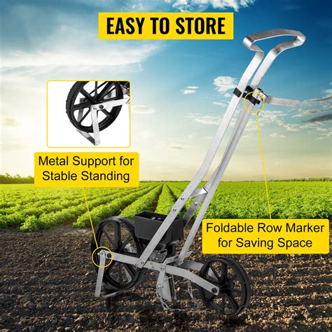 Vevor Garden Seeder Metal Precision Garden Push Seeder With Seed