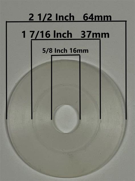 Silicone Seal 64mm OD 16mm ID 37mm Lip 2 1 2 Inch OD 5 8 Inch ID 1 7