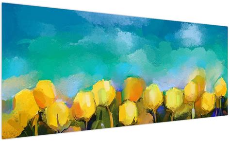 Domali Obraz żółtych tulipanów jednoczęściowy 250x125 cm 154237