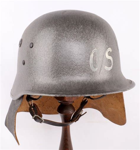 At Auction Wwii German Reich Vulcan Fiber Fire Police Helmet