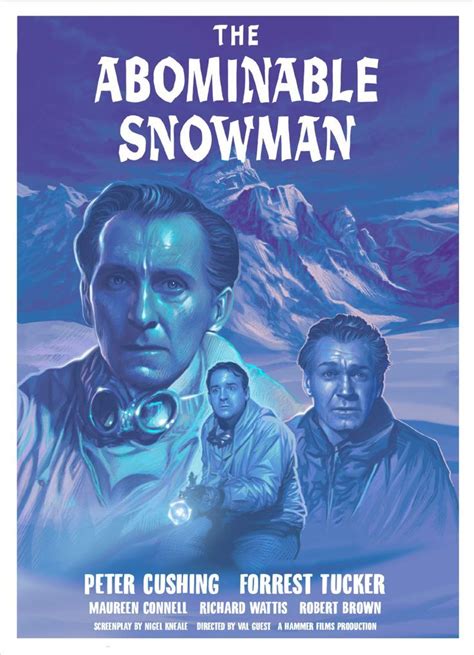 the abominable snowman movie poster with two men standing in front of ...