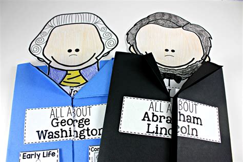 Presidents George Washington and Abraham Lincoln