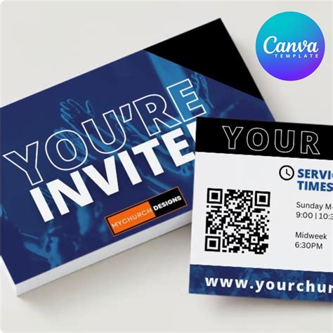 DIY Church Invite Card Template - Etsy