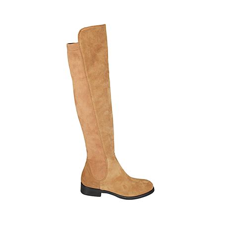 Bottes Pour Femmes Avec Demi Fermeture Clair En Daim Et Tissu