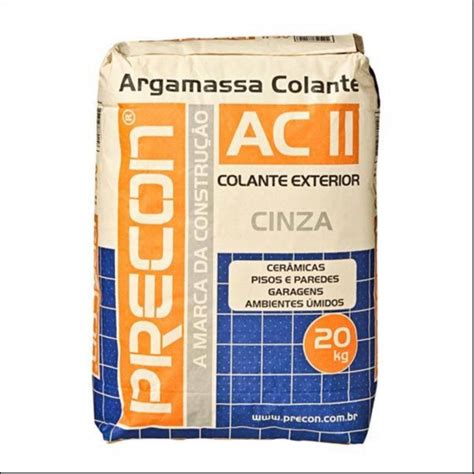 Argamassa Colante AC II Cinza Precon 20kg CME Comercial Material Elétrico