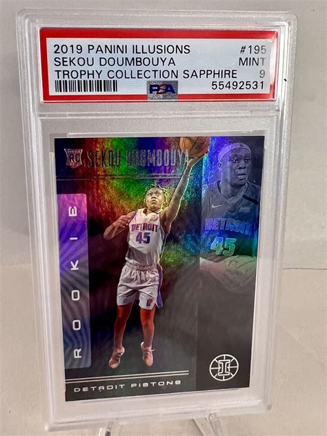 Sekou Doumbouya Illusions Trophy Collection Sapphire Rookie Rc Psa