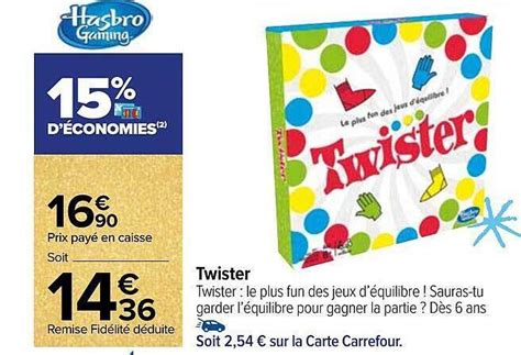 Promo Twister Hasbro Gaming Chez Carrefour Market