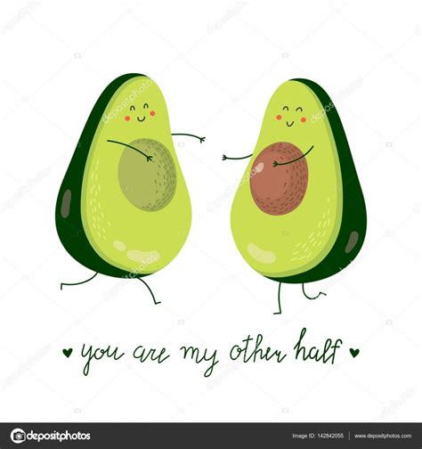 Halves Avocado In Love Stock Illustration By ©whynotme Cz 142842055