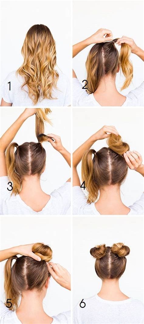 How To Do 90s Grunge Double Buns Peinados Peinado Fácil Peinados