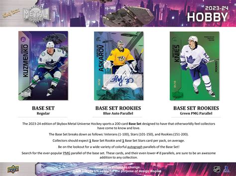 2023 24 Skybox Metal Universe NHL Hockey Cards