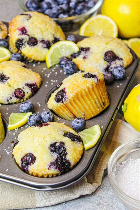 Lemon Blueberry Muffins With Yogurt Easy Healthy Recipe