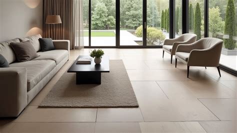 stylish matt finish tiles   living room floor design